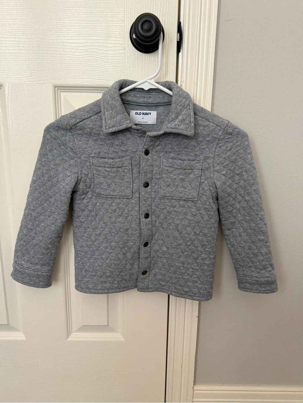 Old Navy Quilted Light Gray Toddler Jacket